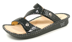 Alegria Venice Black Snake Sandal 