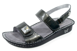 Alegria Verona Chrome Patent Sandal 